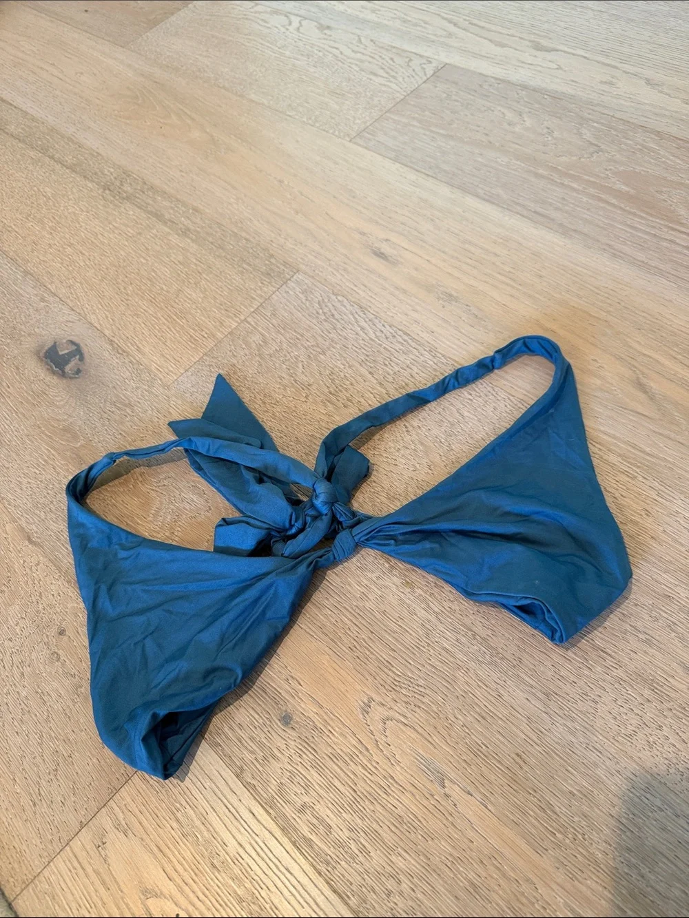 Frankie's Bikinis Teal Tie-Front Bikini Top